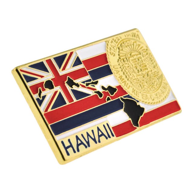 PinMart's State Shape of Hawaii and Hawaii Flag Lapel Pin 11/4" eBay