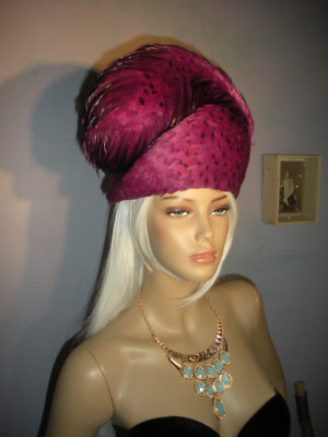 Vintage Mid Century Jack McConnell New York Red Feather Ultra Rare Purple