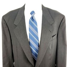 Canali Proposta 44L 2 Button Herringbone Wool Gray Blazer Sport Coat Tagged 42L
