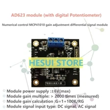Instrumentation amplifier AD623 amplifier module numerical control potentiometer