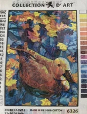 Printed needlepoint Tapestry 30x40 Canvas Only Rto Duck