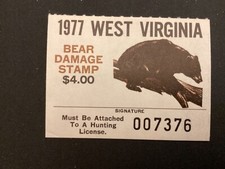 ICOLLECTZONE US West Virginia 1977 Bear Stamp VF NH
