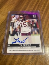 2022 Tre Turner Autograph Card Lead Pro Set Virginia Tech