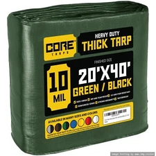 Core Tarps Heavy Duty 10 Mil Tarp Cover Waterproof UV Resistant Rip and Tear