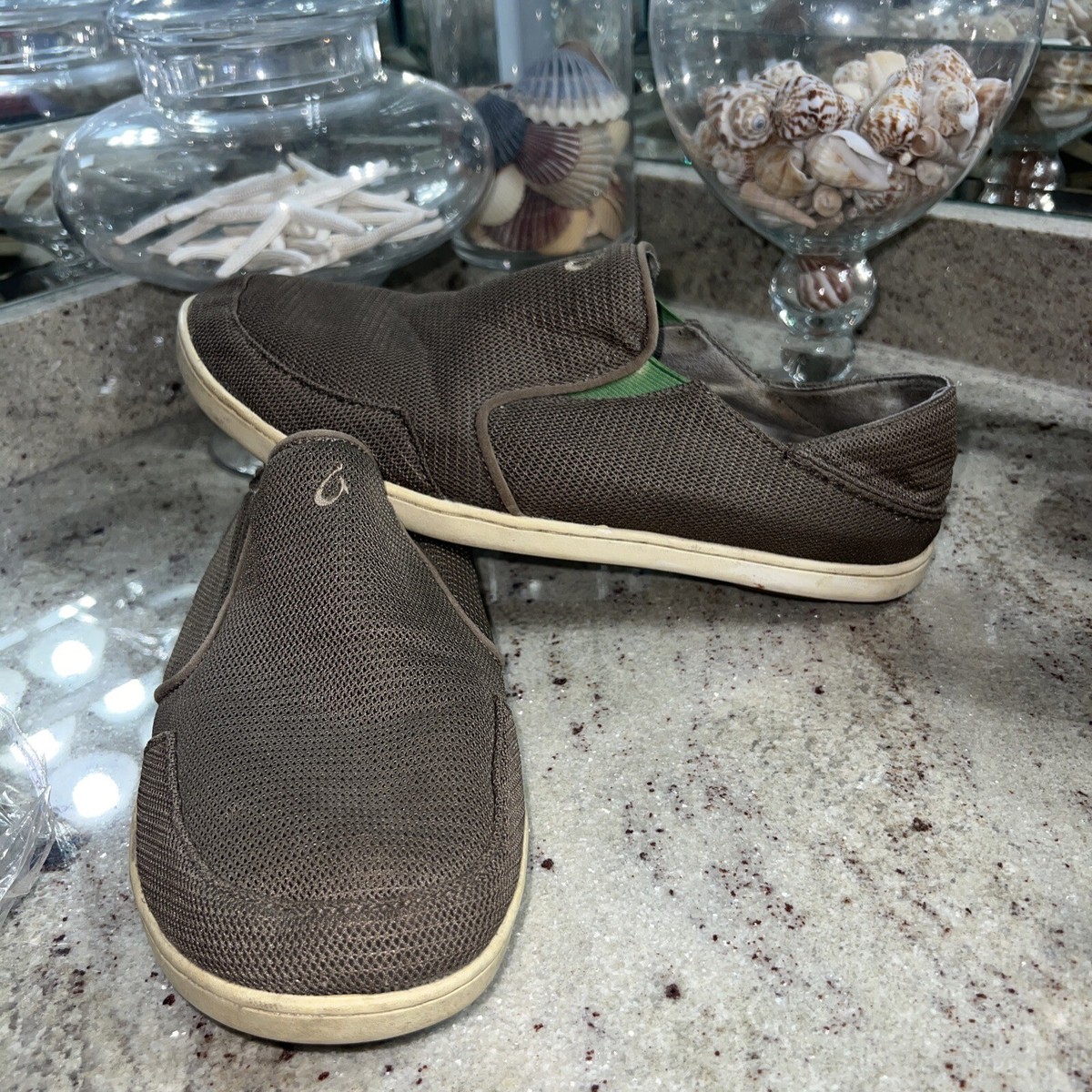 OluKai Shoes Mens 10 Casual Slip On Mesh Nohea Loafer Brown Slide Comfort Active Olukai Mens Nohea Mesh Brown Breathable Casual Slip-on Shoes  main image 2