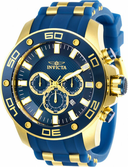 invicta blue gold watch