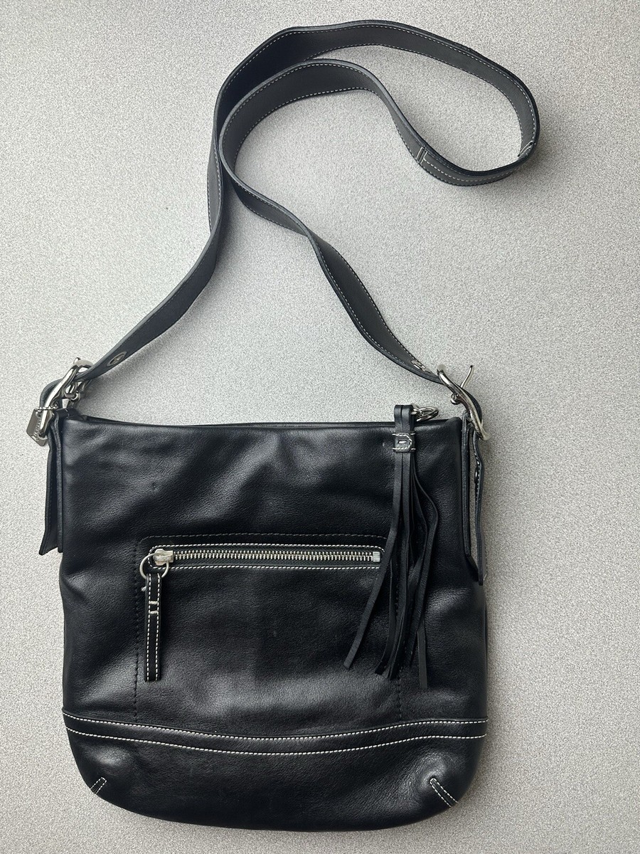 Coach Vintage Legacy Slim #1415 Black Leather Shoulder Convertible