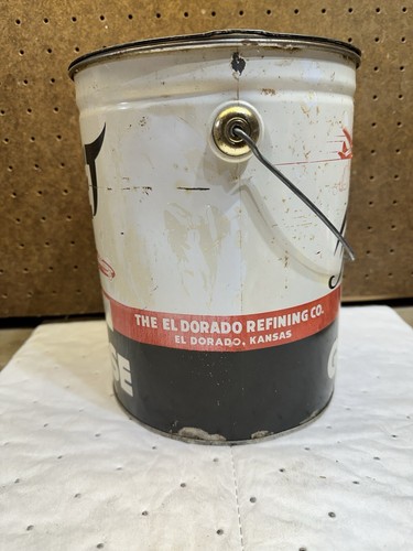 LATA DE GRASA RARA FLOTA DE 10 LB ELRECO ELDORADO REFINING COMPANY ACEITE ELDORADO KANSAS - Imagen 2 de 8