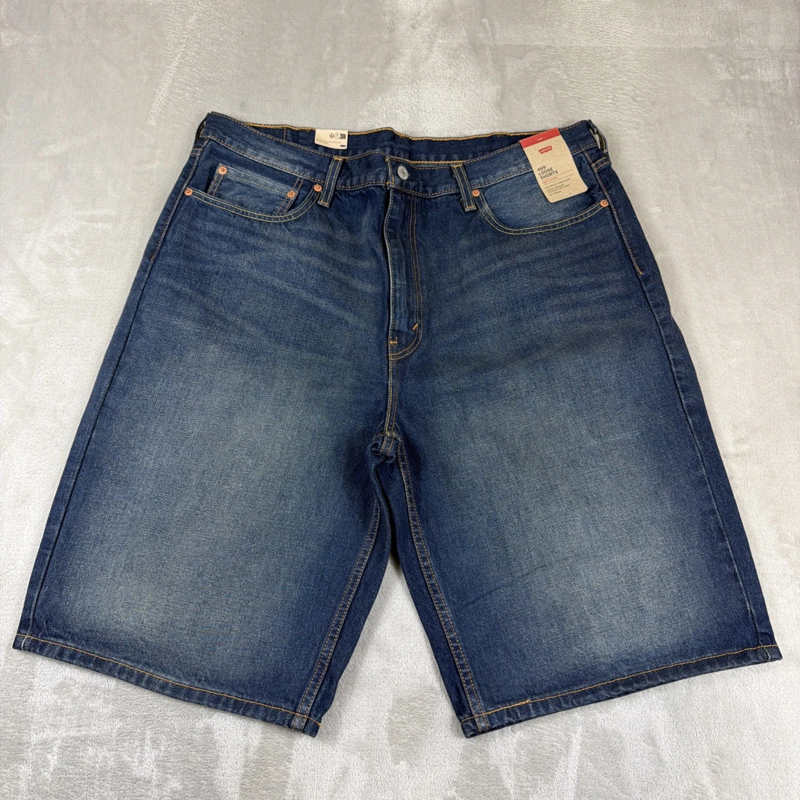 Levi's 469 Men's Denim Bermuda Shorts Size 38X12 Medium Blue Loose Fit
Opens in a new window or tab