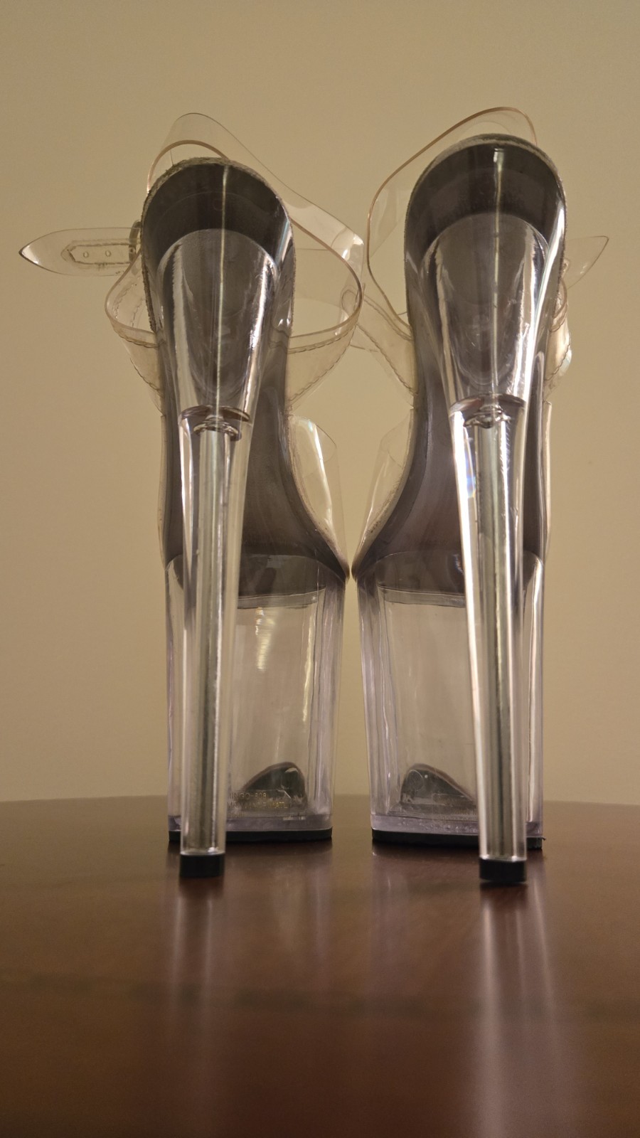 8" Clear Jumbo Stack Platform Stripper High Heels… - image 7