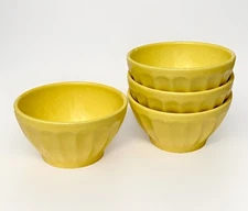 BISCUIT 5.5” YELLOW Cereal Soup Ice Cream Bowl Portugal Set Of 4 EUC