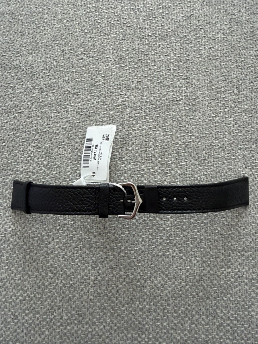 Genuine Cartier Tank Must Calfskin Black Strap 19mm KD8TB382 NEW +