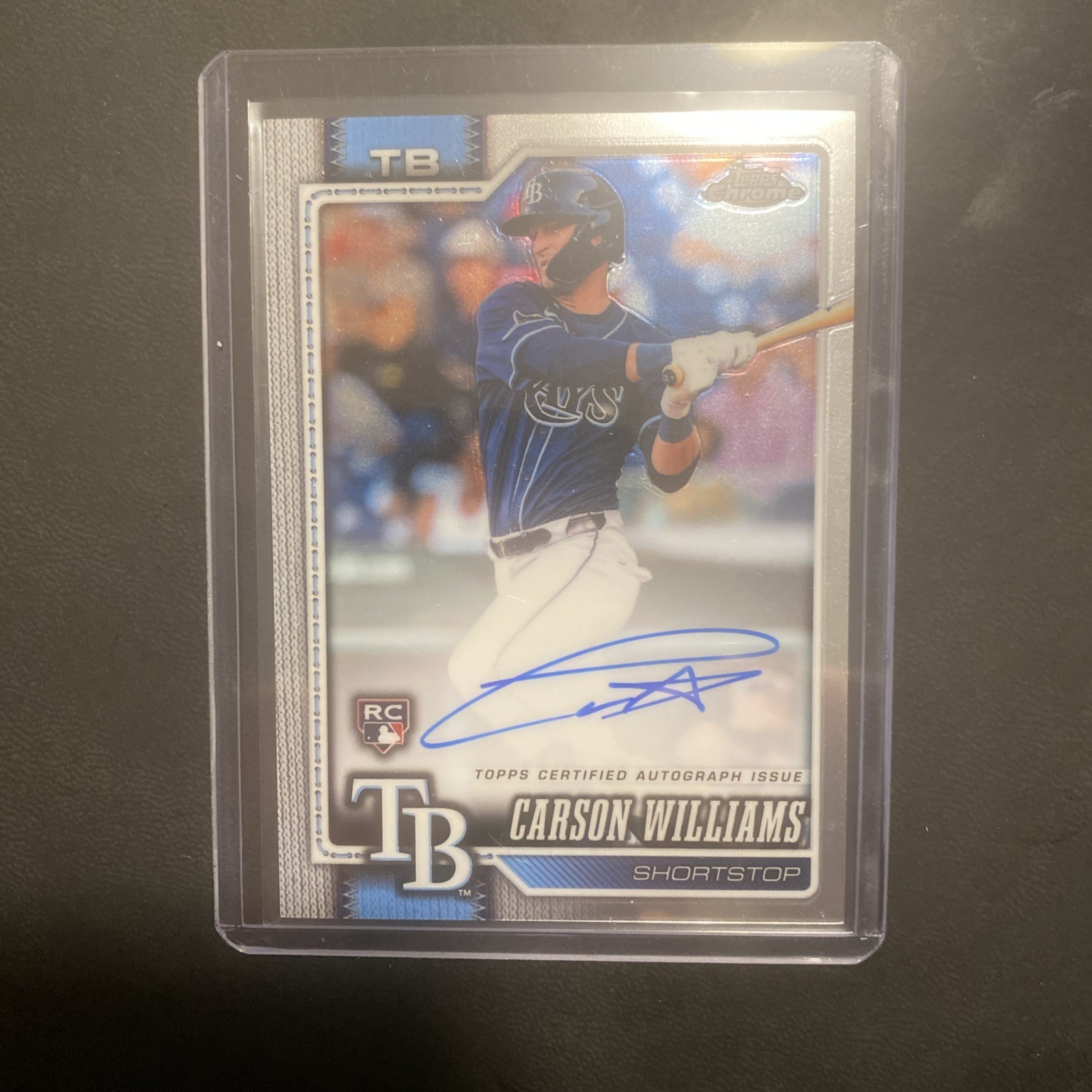 2026 Topps Chrome Carson Williams Auto Autograph RC #RA-CWS Rays Rookie