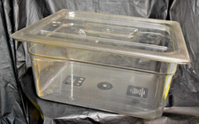 Steam Table, Pan, 1/2 Pan, Cambro, 6 " Deep, 9 qt, Clear, Plastic, Buffet, w/lid