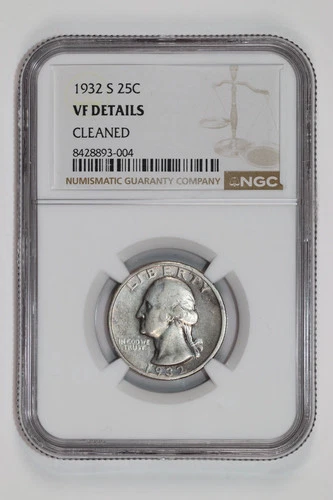 1932-S WASHINGTON QUARTER NGC VF DETAILS