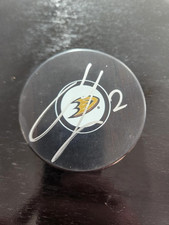 Jackson LaCombe signed Anaheim Ducks Puck w JSA