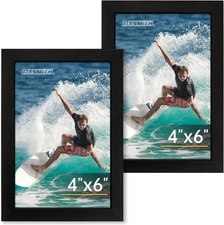 4X6 Picture Frame Set of 2, 4X6 Photo Frames with HD Plexiglass for Wall Hanging