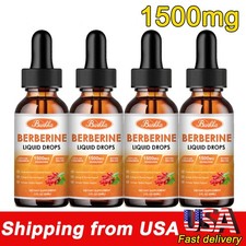 4 bottles Berberine 1500mg High Abosorption For Blood Sugar Immune