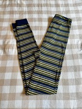 Kathmandu Kids Long Johns | Thermal Pants | Navy Yellow Stripe | Size XL 10-12
