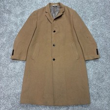 Lauren Ralph Lauren Overcoat Womens 46R Camel Brown Wool Blend Long Trench Coat