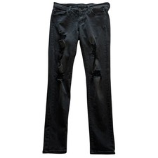 Flying Monkey Platinum Los Angeles Women's 28 Distressed Grunge Vibe Jeans Black