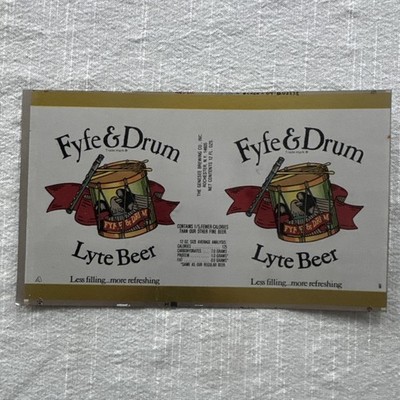 Nice Genesee Fyfe&Drum Flat Sheet Beer Can