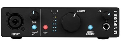 Arturia Art Rear/MiniFuse 1 BK (Schwarz) 1 In/2 Out USB-C Audio Interface von