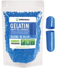 XPRS Nutra Size 5 Empty Gelatin Capsules 1000 Count for DIY Filling Pills
