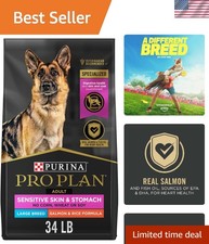 Sensitive Skin and Stomach Dog Food Large Breed Salmon and Rice Formula - 34 lb