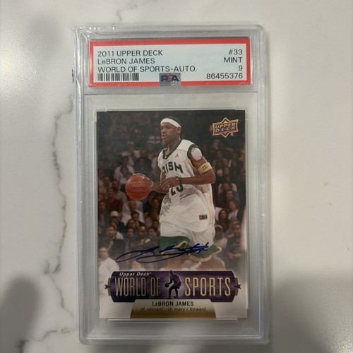 LeBron James 2011 Upper Deck World Of Sports AUTO (PSA 9)