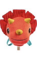 B. toys Hop 'n' Ride Tommy Triceratops - Plush Dinosaur Hobbyhorse with Sounds