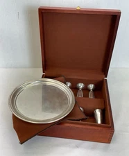 Vintage Randahl Sterling Cordial Goblets With Tray in Tarnish Proof Chest