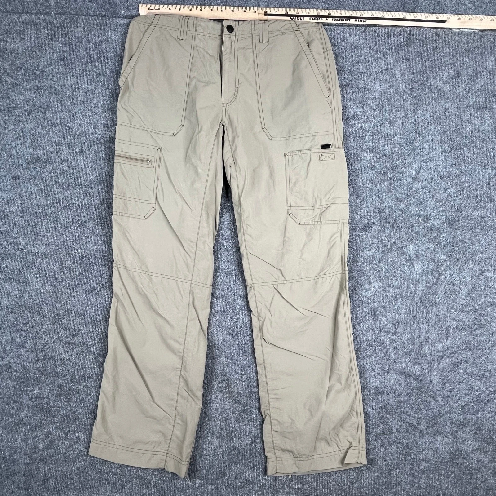 Eddie Bauer Cargo Pants Mens 34x32 Tan Hiking Outdoor Utility Tactical Pants