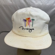 Mirage Las Vegas Hat Mens OSFM White Vintage Rope Palm Tree Cap USA