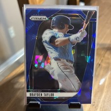 2025 Panini Prizm - Brayden Taylor, Brayden Taylor #207 Blue Ice Prizm (RC)