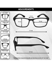 +2.50 Rectangle Reading Glasses Black, 8-Pack, Clear Lens 53-16-137mm — photo 2