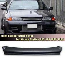 Front Bumper Grille Grill Cover For Nissan Skyline R32 Gtr 1989-1993 Matte Black