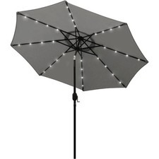 Garden Beach 9 ft Solar 32 LED Lighted Patio Table Market Umbrella Sun Shade New