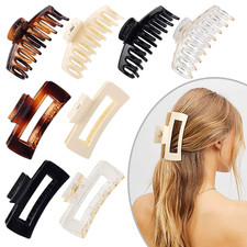 8 Pack Large Hair Claw Clips, Women  Girls Vintage Jaw Clips, Strong Hold Matte