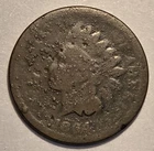 Error Nicer Low Mintage 1864 Indian Head Cent, rotated die on reverse