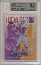 1998 Leaf Rookies and Stars Crusade Purple Peyton Manning #/100 BGS 9.5 Gem Mint
