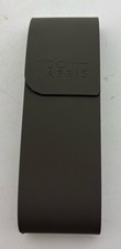 Scott Harris Eyeglass Case Gray Fold Flat Hard Shell Orange Lined