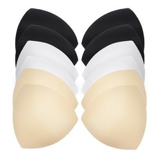 6 Pairs Bra Cup Inserts for Women Reusable Polyester Bra Pads Assorted Colors