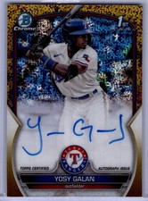 2023 Bowman Chrome #CPA-YGA Yosy Galan Prospect Autographs Gold Mini-Diamond /50