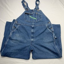 Key Imperial Men Bib Overall 44x29 Blue Carpenter Denim Jean Have Ben Hemmed 25  
