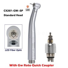 YUSENDENT Dental Fiber Optic LED High Speed Handpiece / Quick Coupler 6 Hole W-H