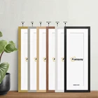 Panoramic Sizes Picture Frames Step Style Photo Frames Black White Oak With Matt
