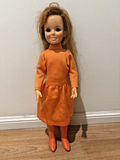 Vintage 1970 Ideal Crissy Doll +Movin Groovin Original Outfit Orange Dress Boots