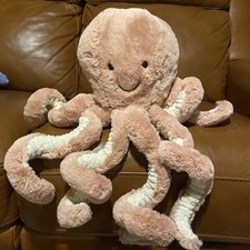 JELLYCAT London Large 18” ODELL Octopus Stuffed Plush Animal Pink Blush