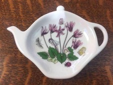 Portmeirion Botanic Garden Tea Bag Holder Spoon Rest Cyclamen One Single